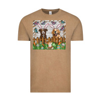 Vintage Coffee Easter Dog Vintage Tee - CowhideDigitalArt