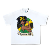 White jamaican black woman t shirt jamaica afro girl pride Urban Heavy Tee - linhVisuals