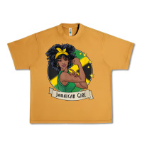 Peanut Butter jamaican black woman t shirt jamaica afro girl pride Urban Heavy Tee - linhVisuals