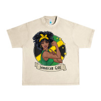 Sandshell jamaican black woman t shirt jamaica afro girl pride Urban Heavy Tee - linhVisuals