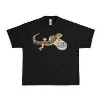 Black leopard gecko playing video game lizard & reptiles gamers t shirt Urban Heavy Tee - linhVisuals