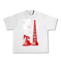Lunar Rock oilfield shirt   us flag oil rig shirt Urban Heavy Tee - linhVisuals