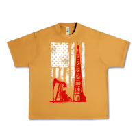 Peanut Butter oilfield shirt   us flag oil rig shirt Urban Heavy Tee - linhVisuals
