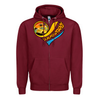 Burgundy Bus Driver Off Duty Heart Zipper Hoodie - Jasminsmagicworld