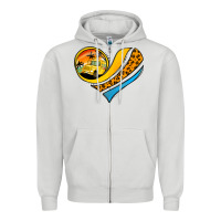 Dove Grey Bus Driver Off Duty Heart Zipper Hoodie - Jasminsmagicworld