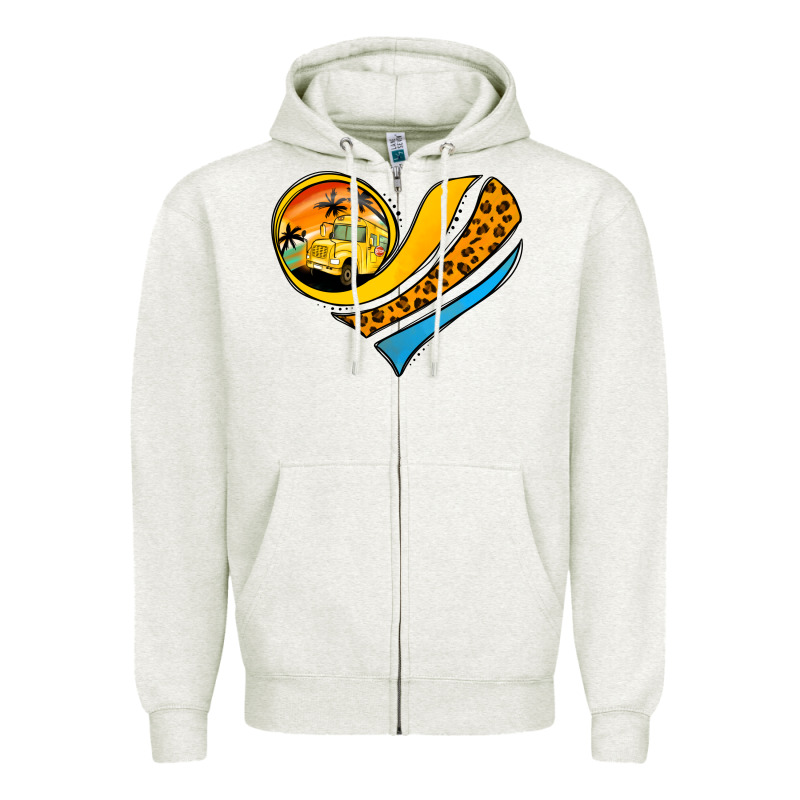 Bus Driver Off Duty Heart Zipper Hoodie by Jasminsmagicworld | Teevron