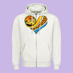 Bus Driver Off Duty Heart Zipper Hoodie Designed By Jasminsmagicworld
