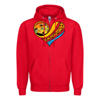 Red Bus Driver Off Duty Heart Zipper Hoodie - Jasminsmagicworld