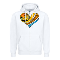 White Bus Driver Off Duty Heart Zipper Hoodie - Jasminsmagicworld