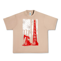 Burro oilfield shirt   us flag oil rig shirt Urban Heavy Tee - linhVisuals