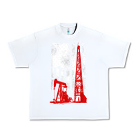 White oilfield shirt   us flag oil rig shirt Urban Heavy Tee - linhVisuals