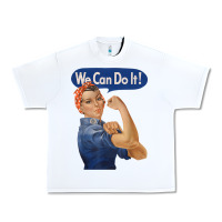 White rosie the riveter shirt we can do it feminist retro t shirt Urban Heavy Tee - linhVisuals