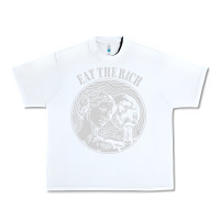 White eat the rich Urban Heavy Tee - linhVisuals