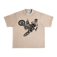 French Oak Eli Tomac Jump Illustration Urban Heavy Tee - linhVisuals