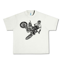 Pistachio Eli Tomac Jump Illustration Urban Heavy Tee - linhVisuals