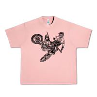 Salmon Eli Tomac Jump Illustration Urban Heavy Tee - linhVisuals