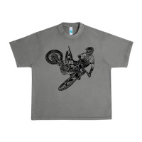 Tornado Eli Tomac Jump Illustration Urban Heavy Tee - linhVisuals
