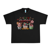 Black Merry Christmas Urban Heavy Tee - CowhideDigitalArt