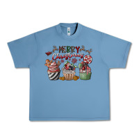Pebble Blue Merry Christmas Urban Heavy Tee - CowhideDigitalArt