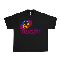Black queensland rugby Urban Heavy Tee - linhVisuals