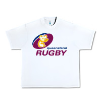White queensland rugby Urban Heavy Tee - linhVisuals