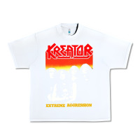 White kreator essential music Urban Heavy Tee - linhVisuals