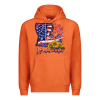 Carrot 4th of july  louisiana map Premium Hoodie - BarkalooDesign