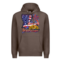 Coffee 4th of july  louisiana map Premium Hoodie - BarkalooDesign