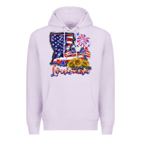 Lilac 4th of july  louisiana map Premium Hoodie - BarkalooDesign