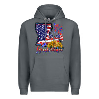 Rock 4th of july  louisiana map Premium Hoodie - BarkalooDesign