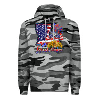 Slate Camo 4th of july  louisiana map Premium Hoodie - BarkalooDesign