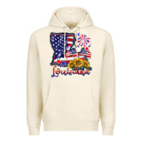 Tofu 4th of july  louisiana map Premium Hoodie - BarkalooDesign