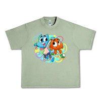 Oil Green gumball and darwin Urban Heavy Tee - linhVisuals