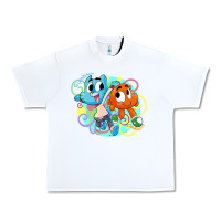 White gumball and darwin Urban Heavy Tee - linhVisuals