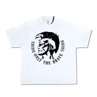 White diesel only the brave Urban Heavy Tee - linhVisuals