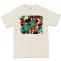 Bone aztec turquoise glitter cowhide  tooled leather ba Premium Tee - FaDigitalArtStudio