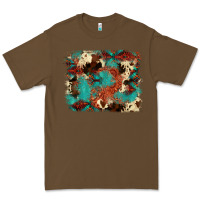 Cacao aztec turquoise glitter cowhide  tooled leather ba Premium Tee - FaDigitalArtStudio