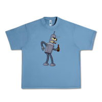 Pebble Blue futurama bender Urban Heavy Tee - linhVisuals