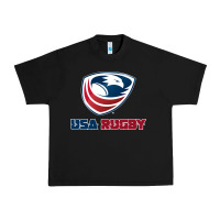 Black usa rugby Urban Heavy Tee - linhVisuals