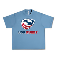 Pebble Blue usa rugby Urban Heavy Tee - linhVisuals
