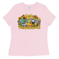 Bubblegum Pink just small town paraprofessional Ladies Tee - CowhideDigitalArt