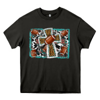Asphalt football cross aztec leopard background Heavy Core Tee - RanaPortraitStore