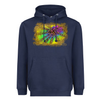 Navy colorful glitter leopard background Heavyweight Hoodie - RanaPortraitStore