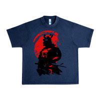 Navy samurai warrior Urban Heavy Tee - linhVisuals