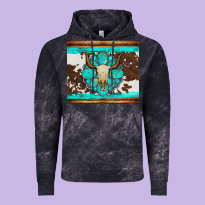 Bull Skull And Turquoise Cowhide Tumbler Vintage Hoodie Designed By Artiststas