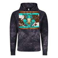 Cloud Black bull skull and turquoise cowhide tumbler Vintage Hoodie - Artiststas