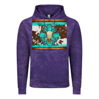 Cloud Purple bull skull and turquoise cowhide tumbler Vintage Hoodie - Artiststas