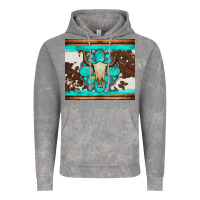 Cloud Rock bull skull and turquoise cowhide tumbler Vintage Hoodie - Artiststas