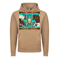 Vintage Coffee bull skull and turquoise cowhide tumbler Vintage Hoodie - Artiststas