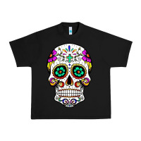 Black sugar skull Urban Heavy Tee - linhVisuals